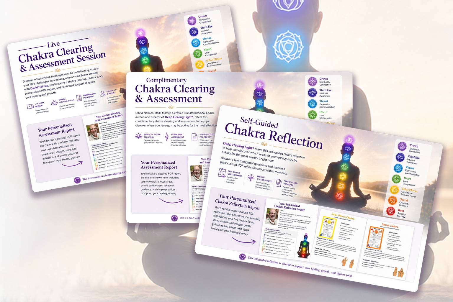 3 Chakra Clearing and Assessment Report options