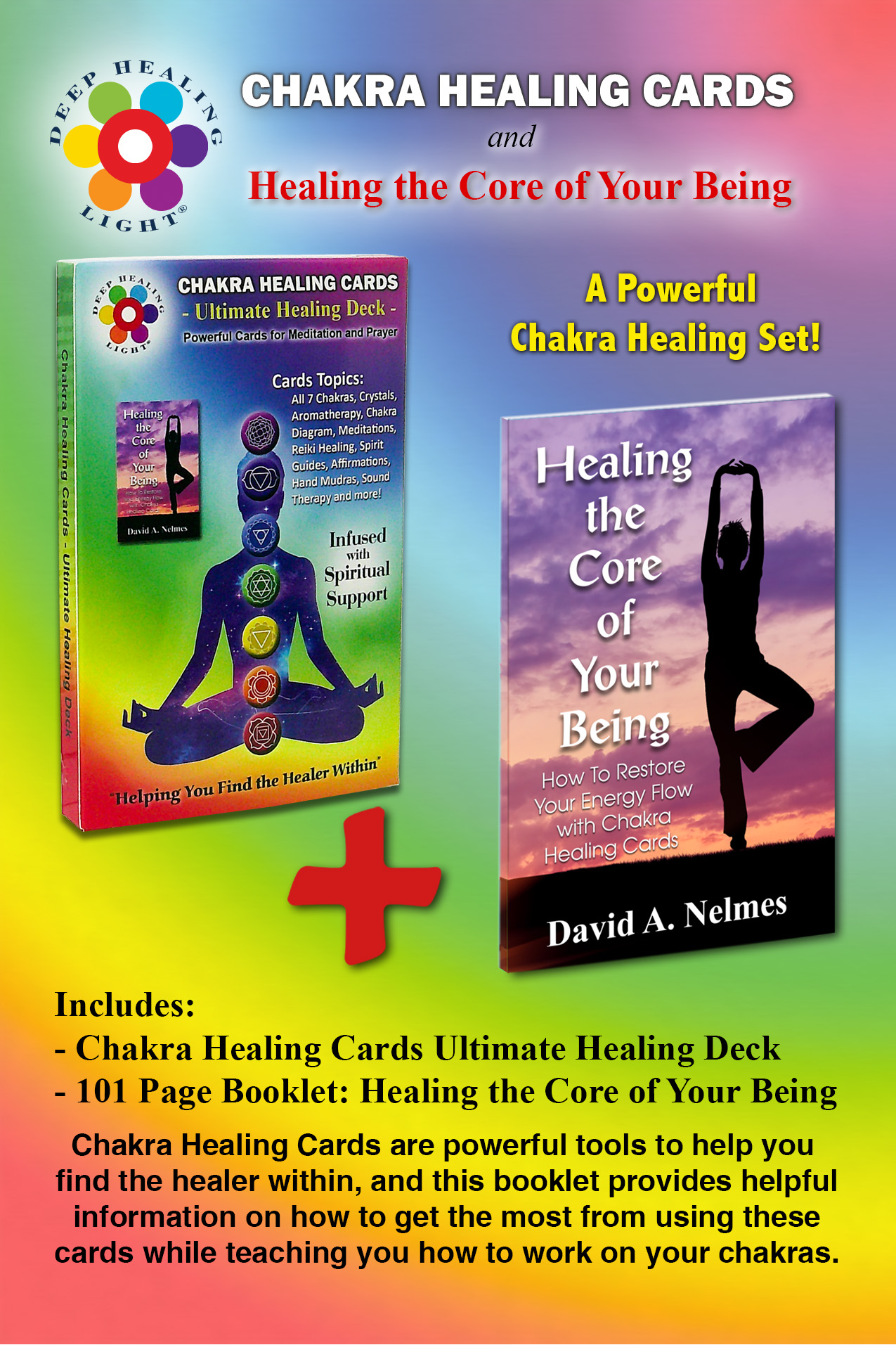 Chakra Healing Cards Companion Set with Healing the Core of Your Being book