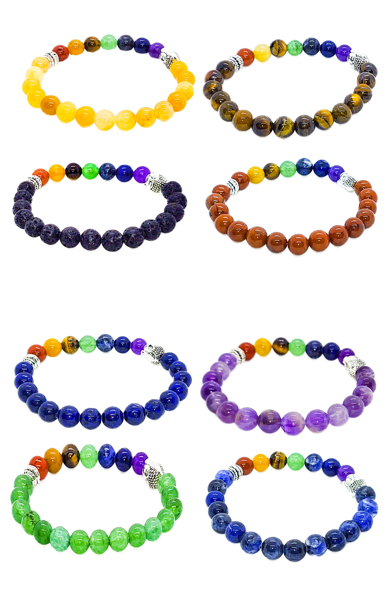 7 Chakra Natural Stone Bracelet